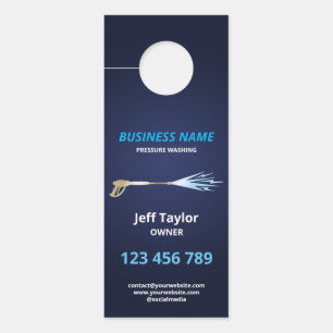 Affichette De Porte Nettoyage haute pression professionnel Entreprise
