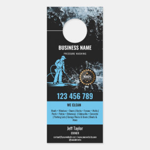 Affichette De Porte Nettoyage haute pression professionnel Nettoyage h