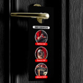 Affichette De Porte Nettoyage professionnel de voitures Red & Black