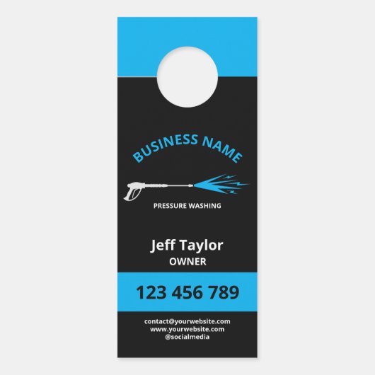 Affichette De Porte Nettoyage professionnel sous pression Nettoyage so (Devant)