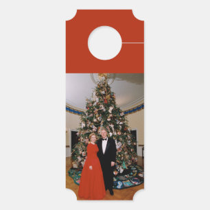 Affichette De Porte Noël du président américain Bill Clinton et Hillar