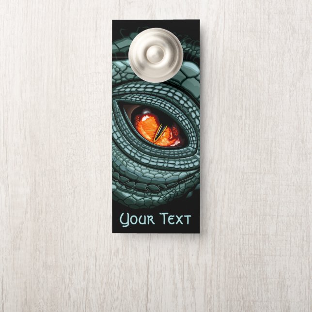Affichette De Porte Œil de prédateur reptile primal (Sur le bouton)