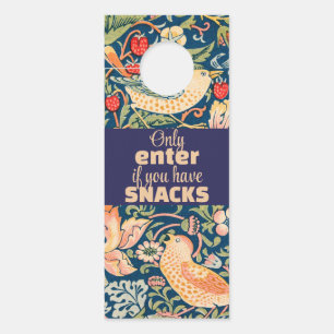 Affichette De Porte Oiseaux & Fleurs Entrée uniquement si vous avez de