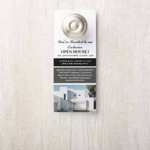 Affichette de porte Open House immobilier unique