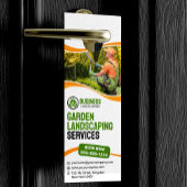 Affichette De Porte Orange & verdure Jardin Landscaping Garderie