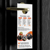 Affichette De Porte Orange Washing Waxing Service de détail automatiqu