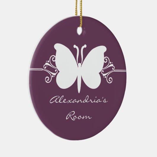 Affichette de porte Ornement Eggplant Butterfly (Droite)
