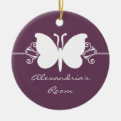 Affichette de porte Ornement Eggplant Butterfly (Devant)