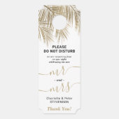 Affichette De Porte Palmier d'or ne dérange pas le mariage d'accueil (Devant)