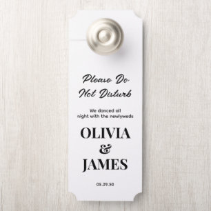 Affichette De Porte Pancarte de porte de mariage Ne pas déranger