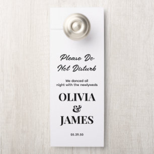 Affichette De Porte Pancarte de porte de mariage Ne pas déranger