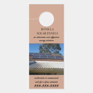 Affichette De Porte Panneaux solaires modifiables