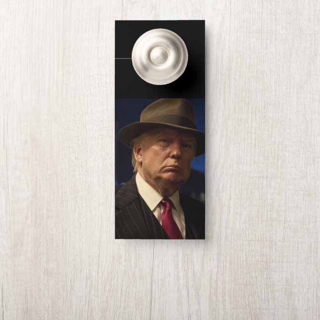 Affichette De Porte Parrain de l'Amérique Don J. Trump (Sur le bouton)