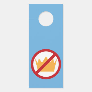 Affichette De Porte PAS DE ROIS ! Bleu anti-Trump