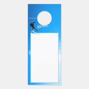 Affichette De Porte Patinage sur glace