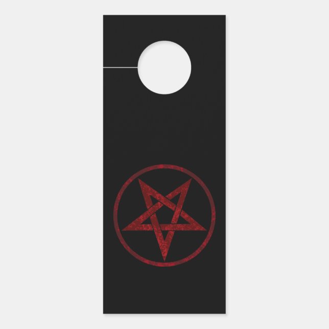 Affichette De Porte Pentagram Red Devil (Devant)