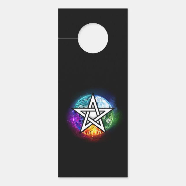 Affichette De Porte pentagramme du Wiccan (Devant)