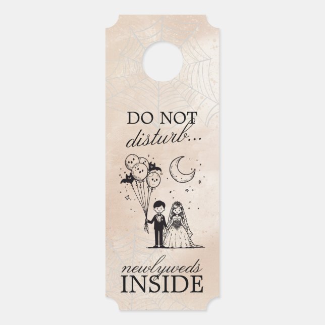 Affichette De Porte Petit Couple Effrayant (Devant)