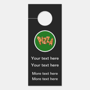 Affichette De Porte Pizza Restaurant Modèle promotionnel