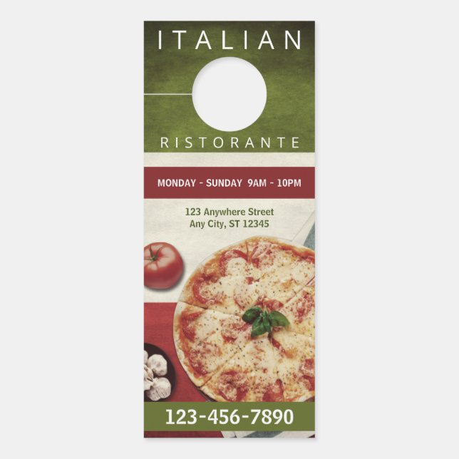 Affichette De Porte Pizzeria (Devant)