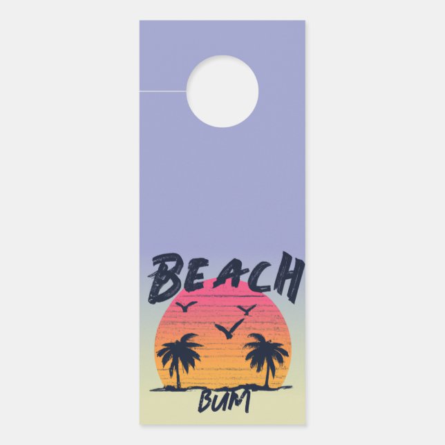 Affichette De Porte Plage/littoral/tropical/hawaïen (Devant)
