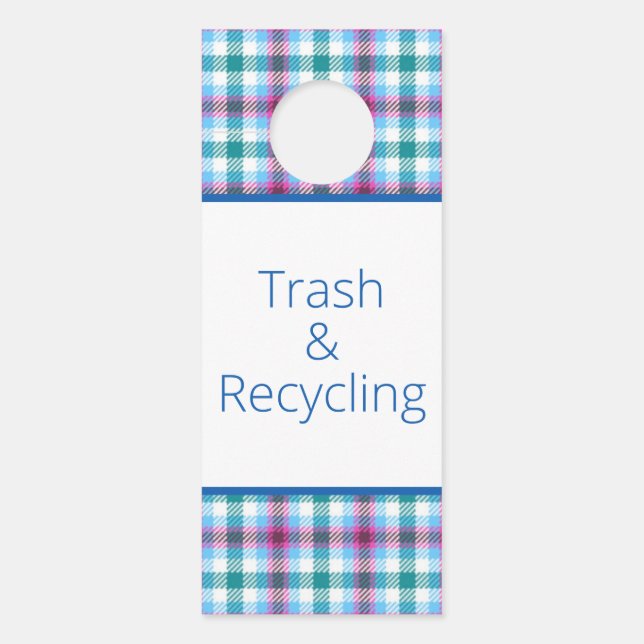 Affichette De Porte Plaid personnalisable (Devant)