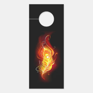 Affichette De Porte Plumes de paquetage de feu
