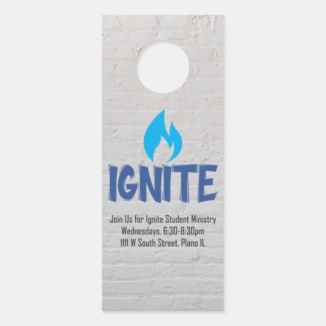 Affichette De Porte Porte-clés Ignite (Dos)