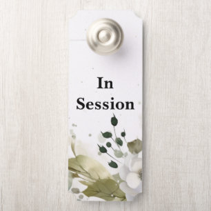 Affichette De Porte Porte de bureau du thérapeute de session