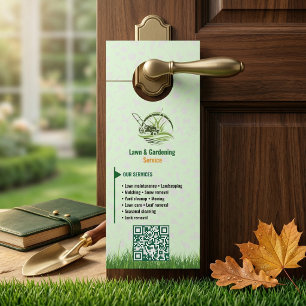 Affichette De Porte Porte-étiquette de soins de pelouse professionnels