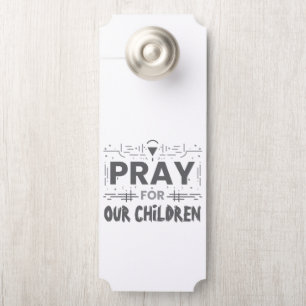 Affichette De Porte Priez Pour Nos Enfants