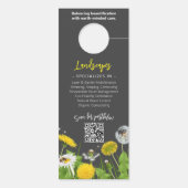 Affichette De Porte Promotion du service d'entretien de pelouse nature (Dos)