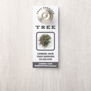 Affichette De Porte *~* QR Man Lumber Jack Tree Services Porte d'art