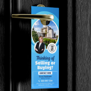 Affichette De Porte Rapport du marché immobilier Blue Realtor & Courti
