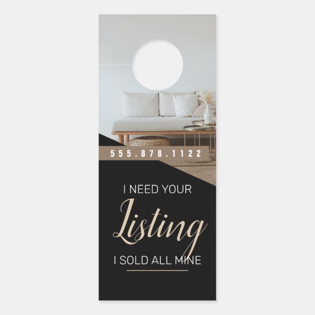 Affichette De Porte Real Estate Door Hanger (Devant)