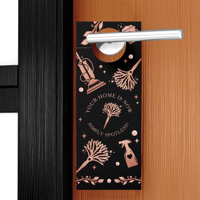 Affichette De Porte Référencement Entretien et Nettoyage de la maison  (Créateur téléchargé)