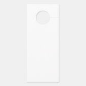 Affichette De Porte Remplacement des initiales | Noir en blanc (Dos)