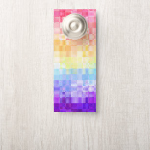 Affichette De Porte Rétro Bohème Funky Excentrique Xénogenre Carreaux