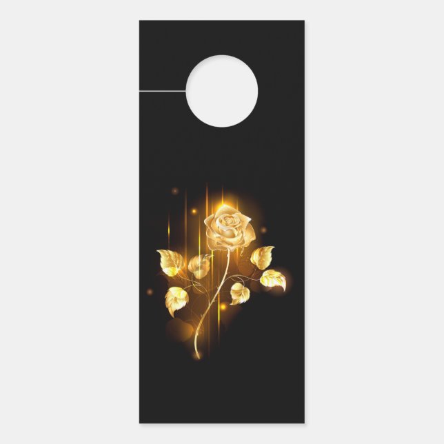 Affichette De Porte Rose d'or ( rose d'or ) (Devant)