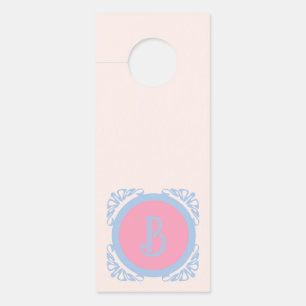 Affichette De Porte Rose et bleu personnalisés