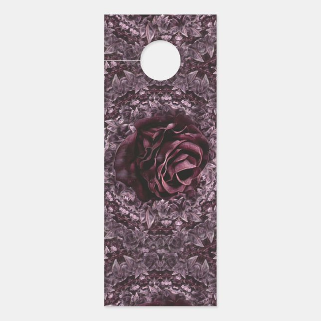 Affichette De Porte Rose Mandala (Devant)
