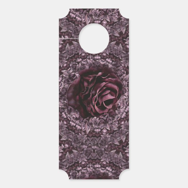 Affichette De Porte Rose Mandala (Devant)