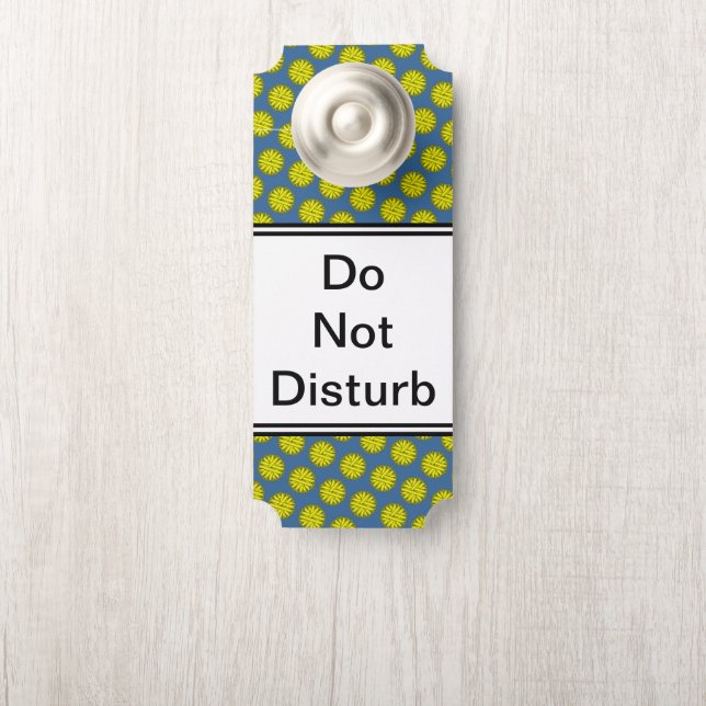 Affichette De Porte Ruban de fleur jaune par Kenneth Yoncich (Sur le bouton)