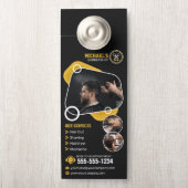 Affichette De Porte Salon de Coiffure Hommes Coiffure de Mode Barbier (Sur le bouton)
