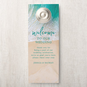 Affichette De Porte Sandy & Salty Beach I Turquoise I Mariage Bienvenu