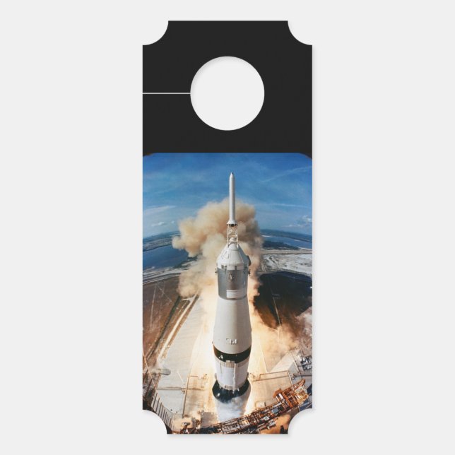 Affichette De Porte Saturn V lancement de fusée 1969 Apollo Spacecraft (Devant)