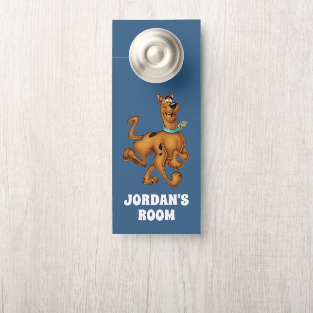 Affichette De Porte Scooby-Doo Joyeuse Marche | Ajouter Votre Nom (Sur le bouton)