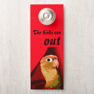 Affichette De Porte Sécurité des animaux de compagnie Conure Parakeet 
