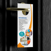 Affichette De Porte Service de ménage de ménage de bureau de ménage