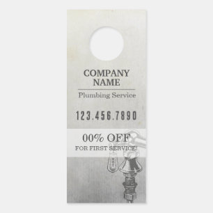 Affichette De Porte Service de plomberie personnalisé